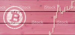 Cryptocurrency concept (Bitcoin chart on the plank)10