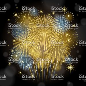 1268Golden color fireworks [New Year Celebration]1